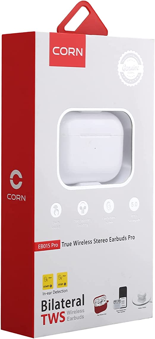 Corn Eb015 True Wireless Stereo Earbuds Pro , White