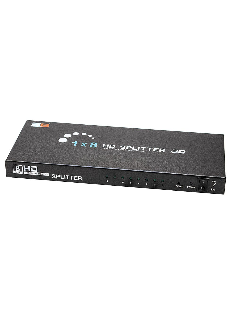 2B (CV998) HDMI Splitter 1 to 8 Automatic Detection with Power Adapter