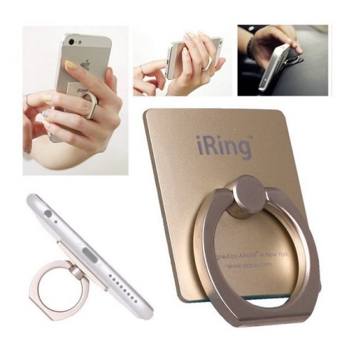 Ring Stent Kickstand Safe And Secure Phone Grip/ GOLD