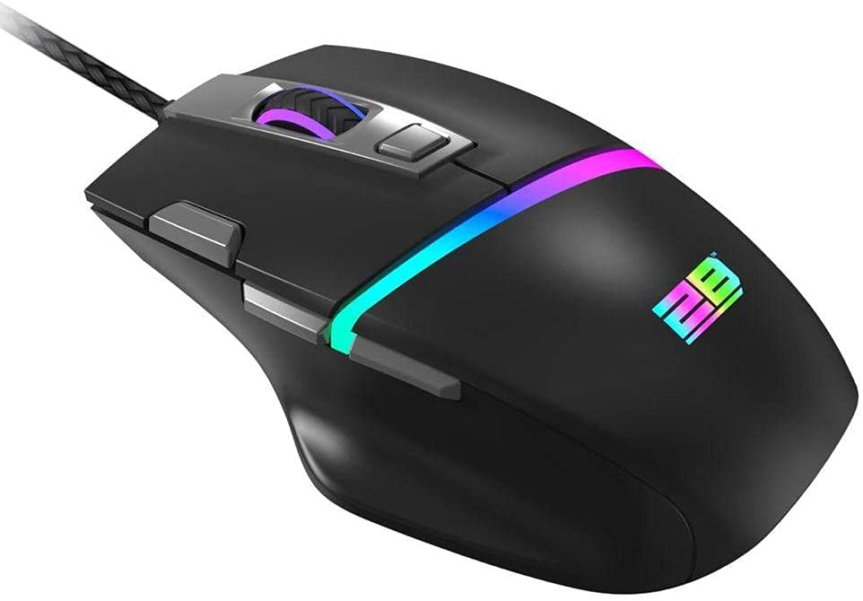 2B (MO845) Wired Gaming Mouse 4200 DPI with Colored Led light - Black