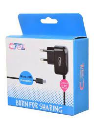 Cell Tell Micro Charger Wall Charger with Micro-USB Cable, Black- CT-005