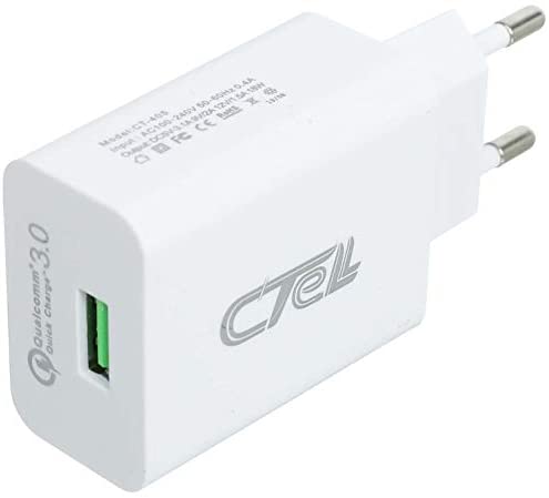 Cell-tel Ct-405 Type C Qualcom 3.0 Fast Charger - White